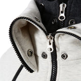 Zip UP Hooded Two Piece Style Sports Cardigan Jacket