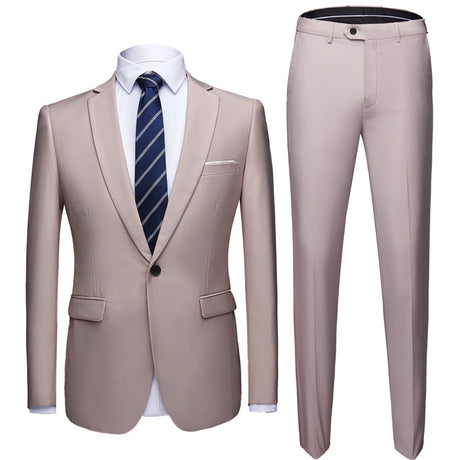 Solid Color 2-piece Suit