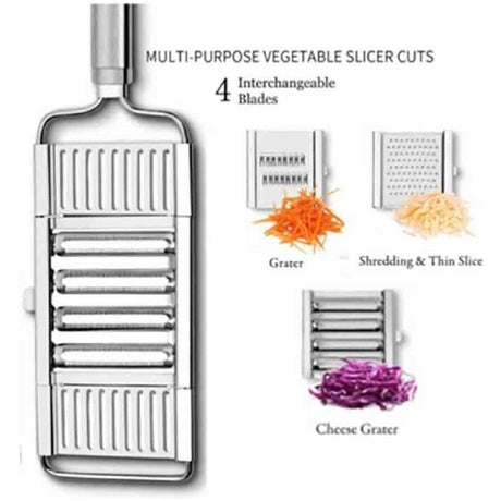 Multifunctional Stainless Steel Grater, Cutter And Slicer