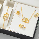 All~Match Double Heart Jewelry Suit