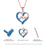 Heart~shaped MOM Pendant Necklace