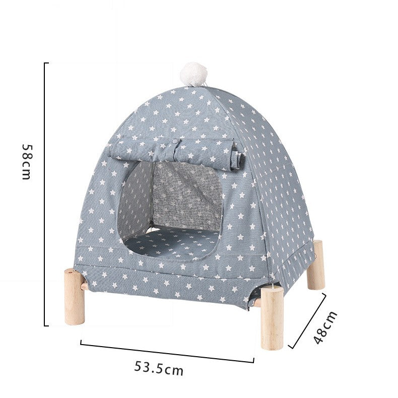 Removable Cover & Wooden Tent