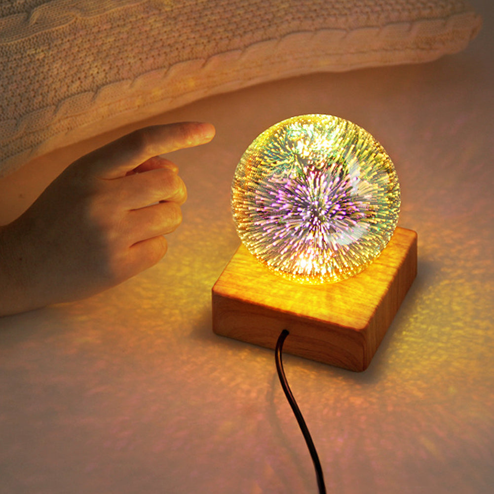 3D Firework Crystals Ball Night Light