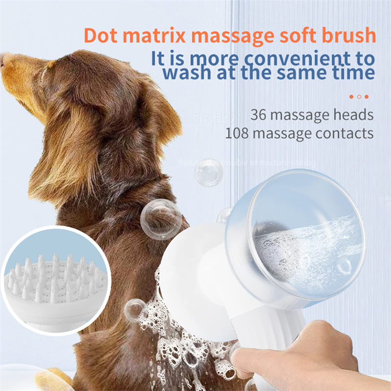 Automatic Foaming Pet Bath Brush
