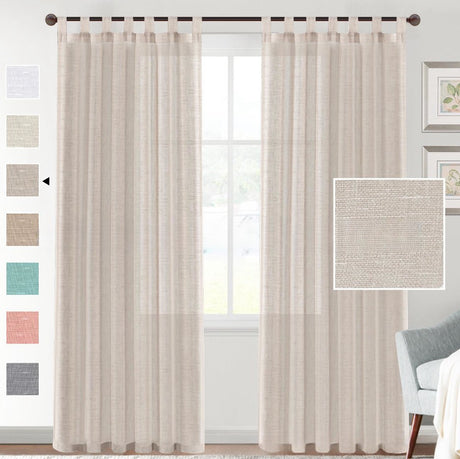 Transparent Linen Window Curtain