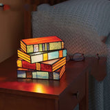 Stacked Books Nightstand Desk Lamp