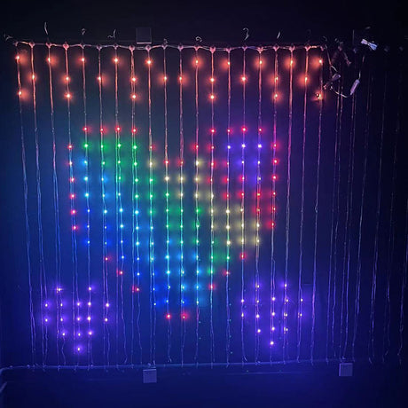 Bluetooth RGB Curtain String Lights