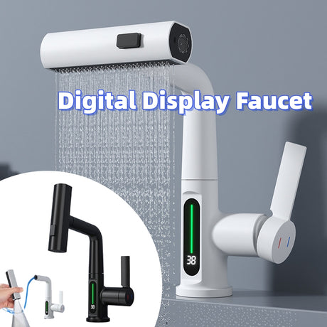 Intelligent Temperature Display Pull-out Faucet Basin