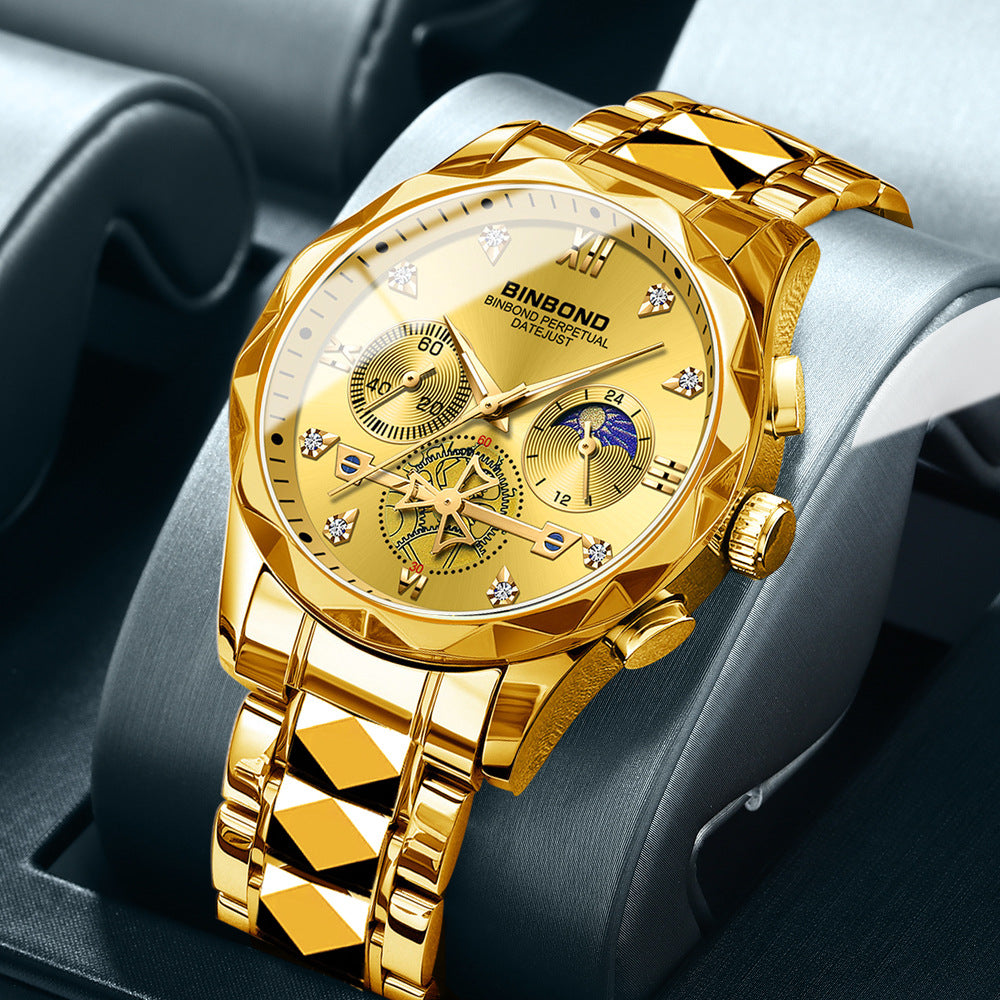 Diamond Cut Style Multi-function Quartz Watch