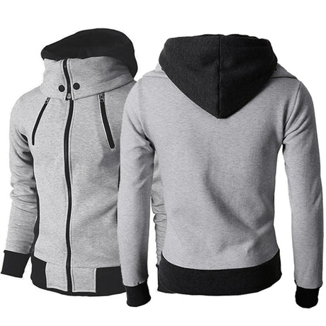 Zip UP Hooded Two Piece Style Sports Cardigan Jacket