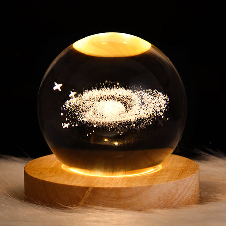 LED Crystal Galaxy Ball Table Lamp