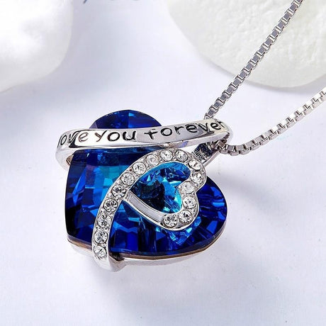 Ocean Heart LOVE YOU FOREVER Necklace