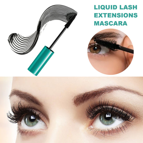 Black~Long~Thick & Curly Smear Proof Mascara