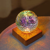 3D Firework Crystals Ball Night Light