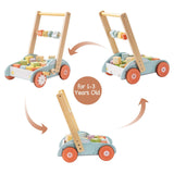 Wooden Baby Walker With ABC, 123 & Traffic Sign